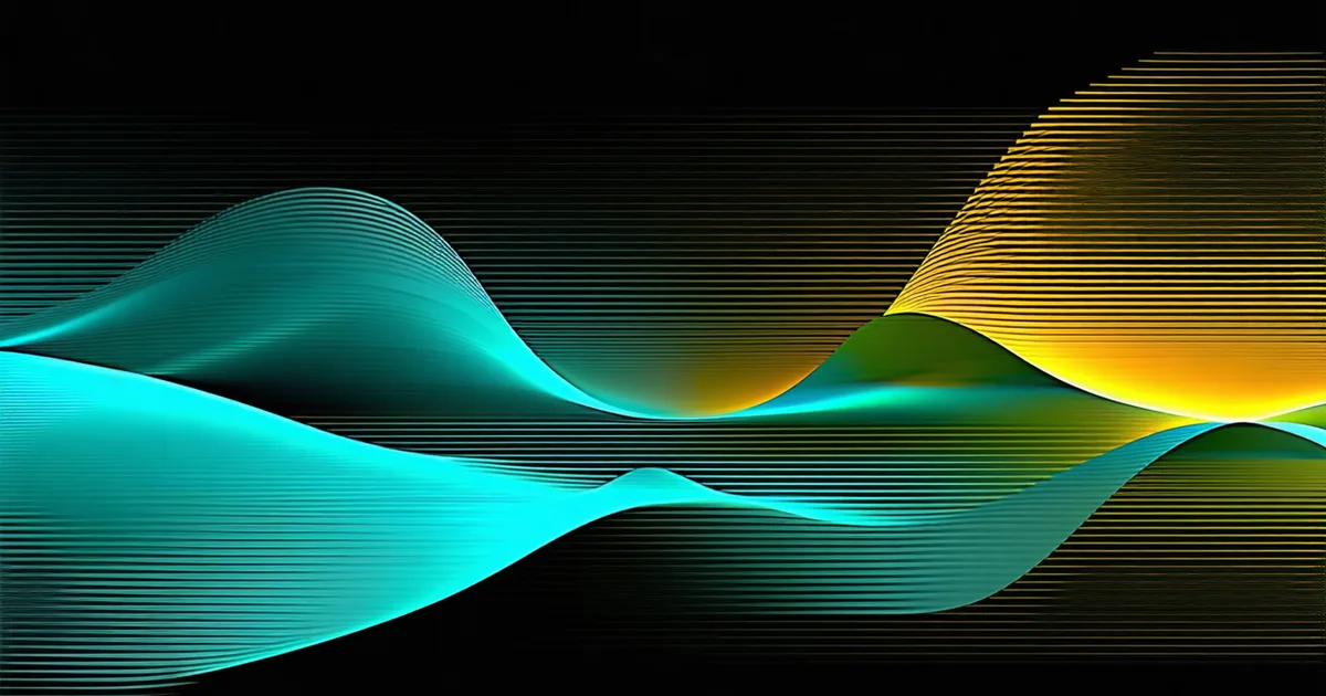 Abstract signal filtering visualization showing frequency band separation in EEG data