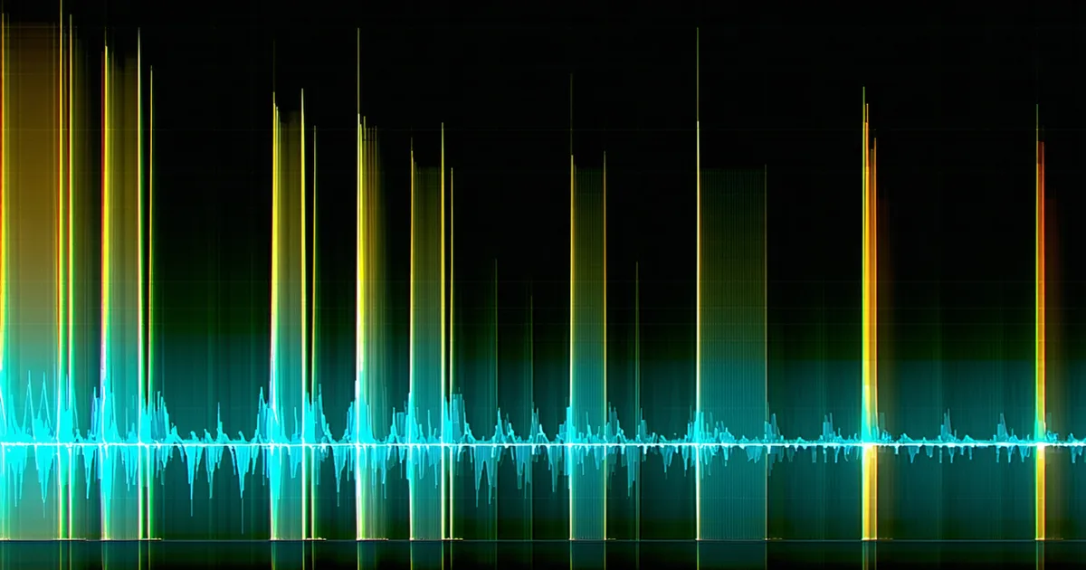 Abstract visualization of degraded EEG signal waveform quality over time due to electrode drift